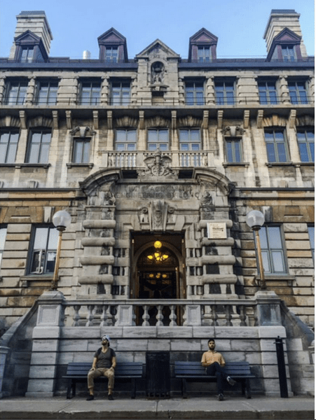 Collin Vine and I sitting in front of McGill Engineering; Montreal, Quebec September 2015
