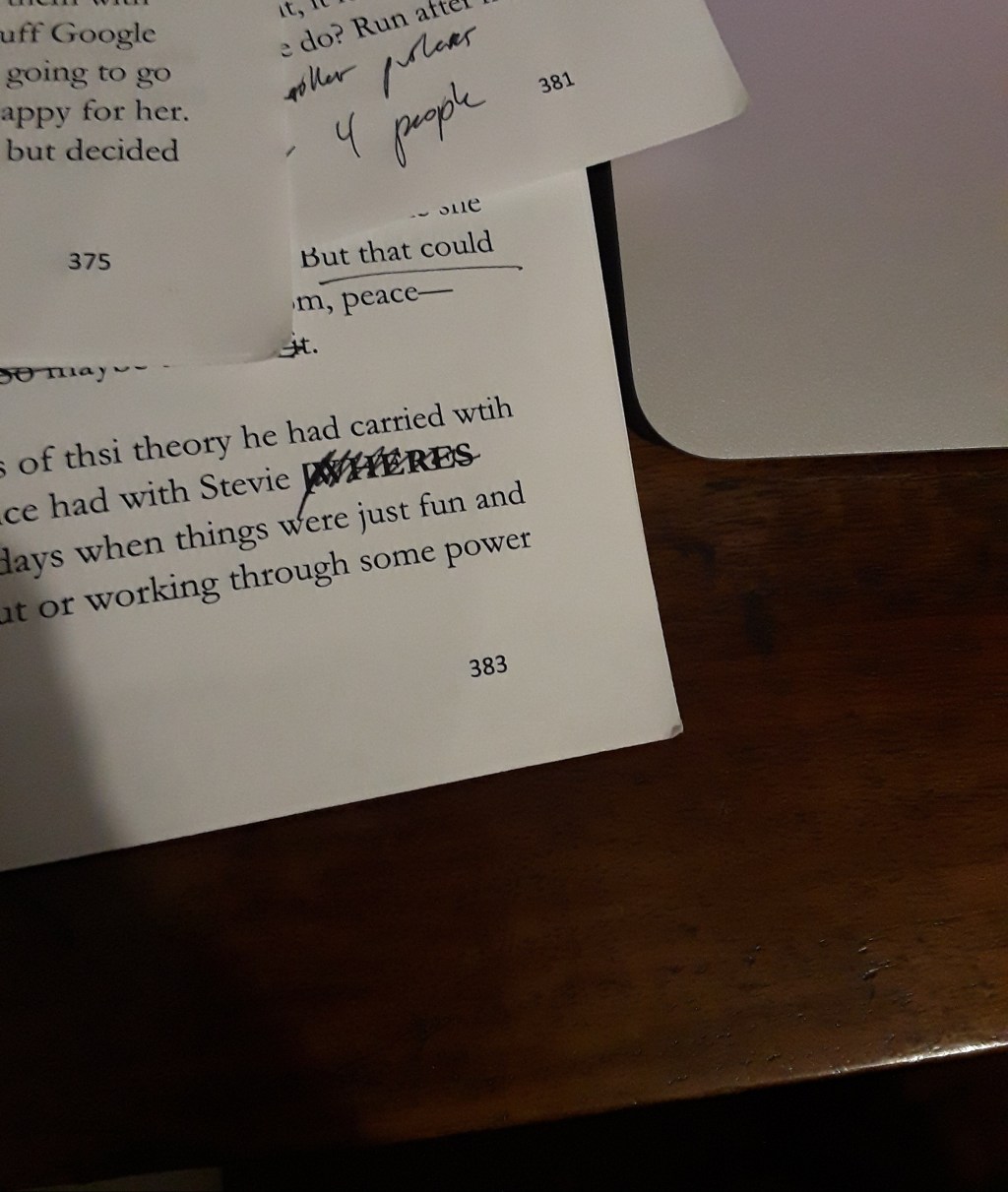 Picture of Page 383 of The Horatians novel first draft